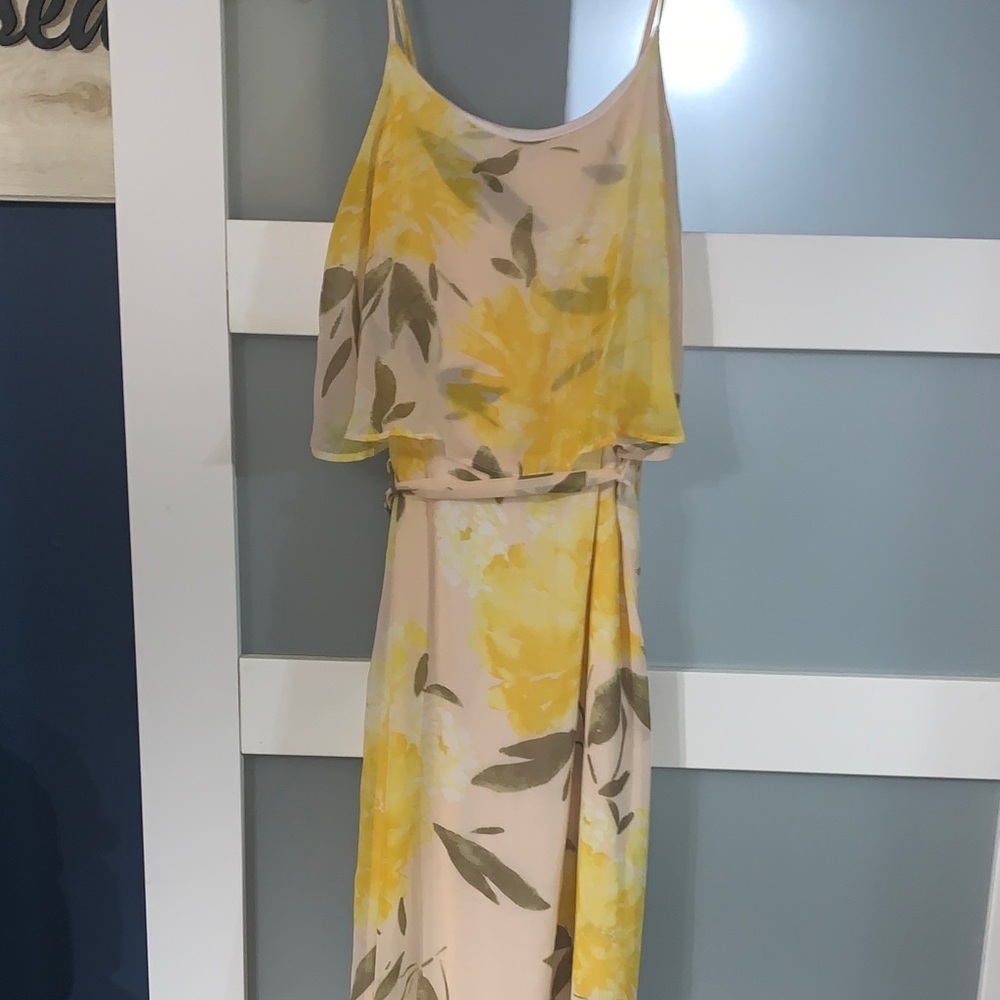 Gilli Yellow and Cream Floral Maxi Dress - Picture 3 of 4